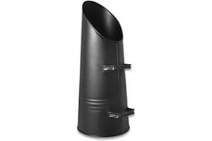 INGLENOOK PARASENE BLACK COAL SCUTTLE BUCKET 23" - HEAVY DUTY METAL HOD SKUTTLE