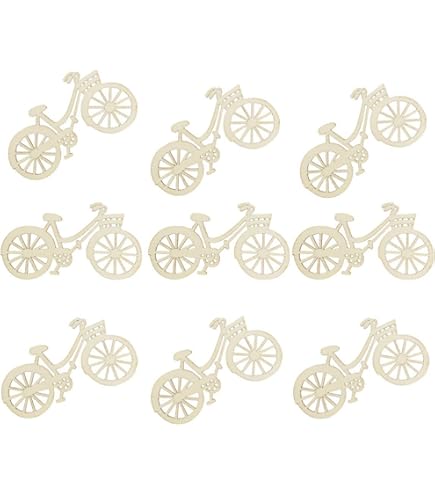 Lot De 10 Découpes Bois Forme Vélo – Déco Mariage, Fête, Loisirs Créatifs