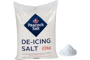 Carbeth Plants - White Rock Salt 25kg Bag - Clearing Ice & Snow - De-Icing Driveways, Paths & Roads - Cleaner Than Grit Leaves No Residue On Applied Areas