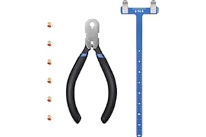 Zonon Bogen-Sehnen Nockpunktzange mit Sehnen-Nock-Set, T-förmiger Bogenwinkel-Messstab, Nock-Befestigungszange, Recurve Turning Kit Bogenschießen (Dunkelblau)