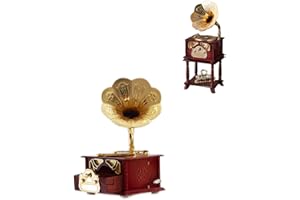 FAYEMINT Grammophon - Carillon a forma di grammofono, con carillon retrò Grammofono, regalo di compleanno, accessorio per feste