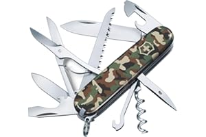 Victorinox Schweizer Taschenmesser Huntsman, Swiss Army Knife, Multitool, 15 Funktionen, Klinge, Korkenzieher, Dosenöffner