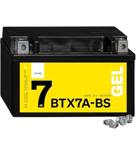 BS Battery 300672 BTX7A AGM SLA motoraccu, zwart
