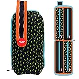  SUPER HEROES NEGRO, ESTUCHE ESCOLAR 4 COMPARTIMENTOS 08872SHKB