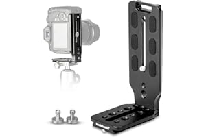 Koolehaoda Cámara DSLR L Soporte Universal L Placa con Base Arca de Tornillo de 1/4" Compatible con DSLR dji Ronin Zhiyun Weebill Nikon Canon Sony Estabilizador Trípode Monopie
