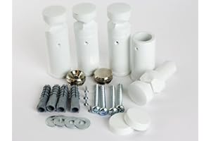 companyblue Brackets for Heated Towel Rail Radiators White Universal Curved or Flat
