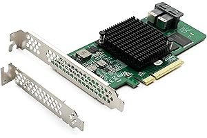 ‎10GTEK Broadcom 12G Internal PCI-E SAS/SATA HBA Controller Card, Kompatibel für SAS 9300-8I