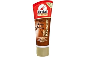 Erdal Klasyczny, delikatny krem do butów, tubka z olejkami pielęgnacyjnymi, pielęgnuje, chroni i odświeża kolor, 1 opakowanie (1 x 75 ml) (brązowy)