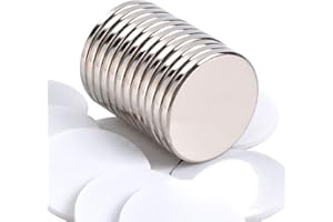 Aenienoe Magnets Strong Neodymium Adhesive Magnet Disc 20x2mm Flat Fridge Magnets for Crafts Whiteboard Board 12Pack