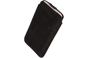 MOELECTRONIX ECHT Leder Hülle passend für Samsung Galaxy A55 A35 A15 A05 A54 A34 A14 A53 A73 A33 A23 A13 A04s A52 A32 A22 S23+ S20 FE S21 S22 S23 S24 Ultra 5G 4G Schutz Tasche Slim Lederhülle Lasche XL SCHWARZ