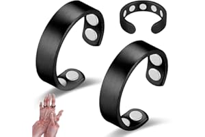 Vicmag 2Pcs Kupfer Magnetringe für Damen Herren mit starken Magneten(3500 Gauss) 99,99% reines Kupferringe Einstellbare Größe mit Geschenkbox