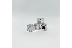 TAHOES LUXE TAHOES 4X Tapones de válvula - Set de Tapas metálicas para válvulas de Ruedas - Tapas neumáticos de Bicicleta, coche y motocicleta (Plata)