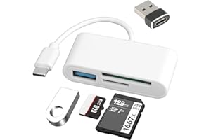 OUPDATE 3 in 1 Lettore Schede SD, Adattatore da USB C a SD, TF Card, USB 3.0, Disco U, Micro USB-C Adattatore Portatile Compatibile con OTG Funzione per iPhone, Samsung, Huawei, MacBook, Laptop