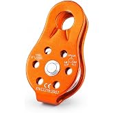 BOROCO Climbing Pulley 26 KN Aluminum Rope Pulley Block Mini Simple Rescue Rope Pulleys for Climbing Transport Rope Cables 12