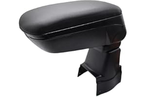 HMGWLCGH pour Duster 2010 2011 2012 2013 2014 2015 Console Contenu D'accoudoir en Boîte Noire en Cuir Souple Accoudoir Central Boîte Accoudoir Voiture Boîte