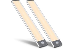 ‎LEPOTEC LEPOTEC 30LED Bewegungsmelder Schrankleuchten,USB Wiederaufladbar Batterie Nachtlicht Schranklicht, Kleiderschrank Lampen Unterbauleiste Beleuchtung Küchenlampen,Sensor Licht（2 Stück）