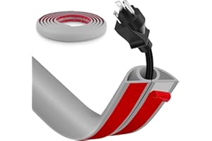 YOUSHANGRO Passe Cable Sol Cache Fil Électrique Auto-Adhésif 3M - Petit Canal de Câble Flexible en PVC pour Bureau, Maison, Concert - Protection des Fils et Prévention des Trébuchements