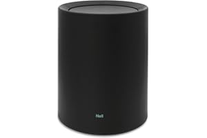 Nell 12L Mülleimer Büro Schwarz Matt mit Schwingdeckel – Perfekt für Büro, Küche und Wohnzimmer, Vielseitiger Büropapierkorb, Langlebiger Kunststoff, Stilvoll und praktisch (Schwarz, 12L mit Deckel)