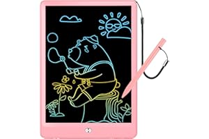 ERUW Kolorowy tablet do pisania LCD 25 cm elektroniczna tablica do rysowania bazgroły podkładka do pisania biurowego eWriter ze stylem - najlepsze prezenty dla dzieci Boże Narodzenie urodziny dom szkoła biuro (Różowy)