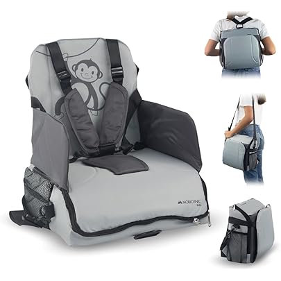 Seggiolone Da Viaggio PandaEar - Rialzo Pieghevole Per Bambini, Portatile, Con Cinghie Di Sicurezza - Foto 11