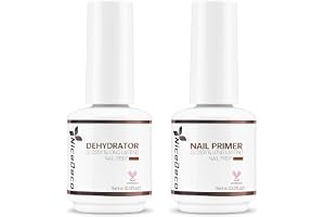 Nicedeco nail primer och Dehydrator Set, 2x15ML Snabb Luftövergripande Långvarig Naturbindande Primer för Gel Nail Polis