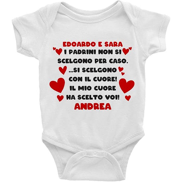 Body neonato manica lunga Zia vuoi essere la mia madrina? Fiorellino! Personalizzato con il nome