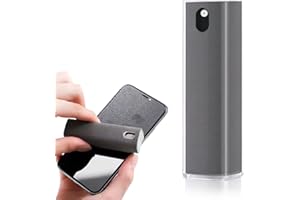 Detergente Per Schermo, Taozoey Screen Cleaner, Detergente Spray e Panni in Microfibra, Pulitore Schermo Riutilizzabile, for All Phones, Laptop and Tablet Screens (Senza Liquido)