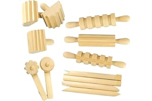 Anthony Peters AP/736/WDTN Wooden Dough Tool Set 12 Pieces, for 3 years and above