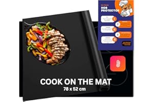 NU-IDEAS Induction Hob Protector Mat 78 x 52cm Silicone Heatproof Cover Scratch Protector for Cooking Stove Protecting Hob from Scratches Scuffs - Anti-Slip - Holds Pans Steady Hob Covers