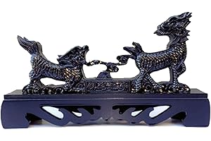 SHUXIAZHU SHULI Porte-épée Chinois QiLin présentoir résine Noir samouraï épée Support Katana Cintre,Medium