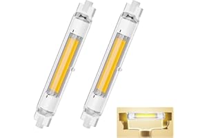 Dvnoua R7S LED 118mm Dimmerabile 30W Lampadina, LED R7S COB 30W Equivalenti 300W Lampada Alogene, Lampadine R7S LED 118mm Bianco Naturale 4000K 3000LM, Angolo 360° Nessun Sfarfallio Lampada LED,2pcs