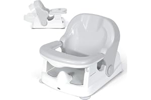 Orzbow Wszechstronne krzesło prysznicowe dla dzieci, stabilny fotelik prysznicowy dla dzieci z regulowanym oparciem przez 3-24 miesiące, antypoślizgowy fotelik kąpielowy dla dzieci z mocnymi