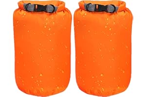 Desoto 2 Pcs Dry Bags Lightweight Dry Sacks Waterproof 10L/20L/40L/70L Floating Bag Drifting Bag Ultimate Dry Sack for Outdoor Hiking Fishing Water Sports(40L Orange)