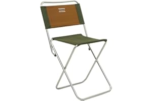 SHAKESPEARE Sgabello con schienale pieghevole, 100 kg, marrone/verde