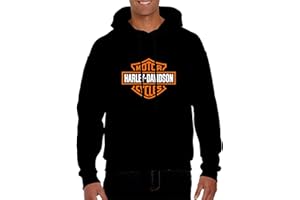 Sweat Moto Logo Harley Davidson avec Capuche et Poche à Capuche
