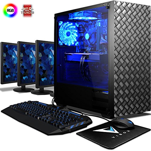 VIBOX Killstreak RSR780-77 Gaming PC Ordenador de sobremesa con Cup n de Juego 3X Triple 22 HD Monitor 4 1GHz Ryzen 8-Core Radeon RX 580 Tarjeta Grafica 8GB DDR4 RAM 1TB HDD-SSD Sin OS VIBOX Killstreak RSR780-77 Gaming PC Ordenador de sobremesa con Cup n de Juego 3X Triple 22 HD Monitor 4 1GHz Ryzen 8-Core Radeon RX 580 Tarjeta Grafica 8GB DDR4 RAM 1TB HDD-SSD Sin OS