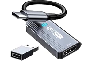 Carte d'acquisition vidéo Papeaso, Carte de Capture HDMI vers USB C 3.0, Capture vidéo 1080P 60FPS, pour Le Streaming, l'enseignement, Les Jeux, la vidéoconférence ou la Diffusion en Direct