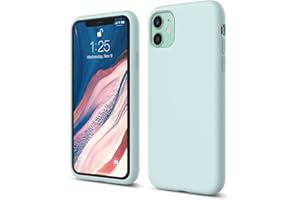 elago Liquid Silicone Case kompatybilne z iPhone 11 (6,1"), silikonowe etui na telefon, ochrona dookoła: 3-warstwowe etui ochronne, podwyższona krawędź ekranu i aparatu (baby Mint)