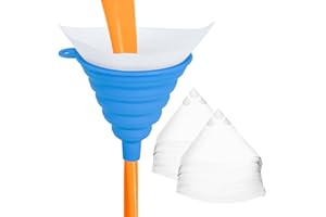 Bcautay Paper Paint Filters and 1 Pcs Silicone Funnel, 190 Micron Nylon Mesh Cone 3D Resin Paper Filters for Automotive Spray, Art Painting, Cooking Oil, House, Arts & Crafts-101Pcs
