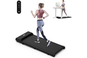 Aunguuk Laufband, Walking Pad für den Heim- und Bürogebrauch, geräuscharme Laufbänder mit Fernbedienung und LED-Anzeige,Keine Montage Erforderlich120kg1-6km/h für Heimfitnessübungen