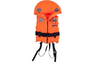 ‎AWN awn Rettungsweste BRAVISSIMO | Schwimmweste für Kinder und Erwachsene (7 Größen), Feststoff Weste mit Kragen, Signalpfeife und Reflektoren