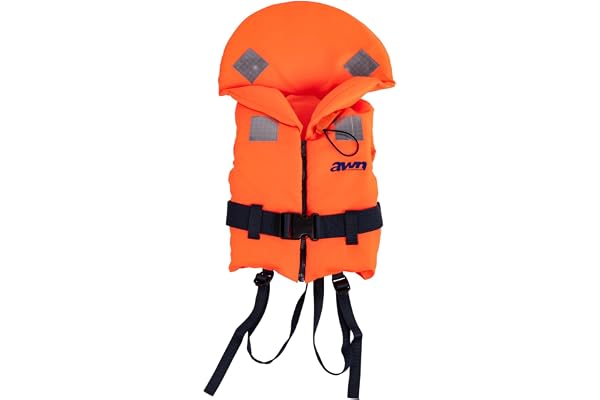 AWN Gilet de Sauvetage BRAVISSIMO Gilet de Sauvetage en matière Solide pour Enfants et Adultes en 7 Tailles, de 15 kg à 120 kg