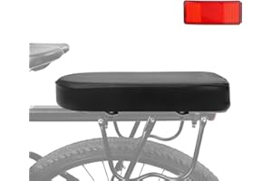 FSWWSF Seggiolino Bici Posteriore Cuscino Posteriore per Bicicletta Bambini Sedile Posteriore Cuscino per Bambini o Adulti Pelle Morbido Cuscino Accessorio per Bicicletta