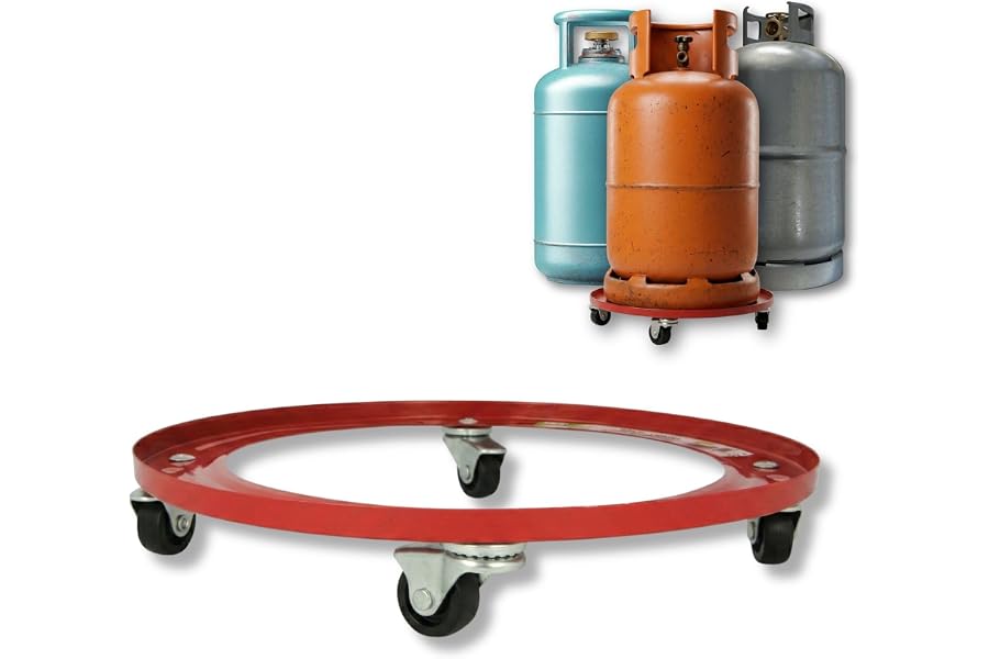 Amig - Soporte para Bombonas de Butano - Carro de Transporte con 4 Ruedas Giratorias - Diámetro Ø31cm - Carga Máxima 30kg - S