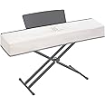 Zreephy Piano Keyboard Dust Cover with Music Stand Opening of Zipper Design, Dust Proof Cover Compatible for Yamaha P35 P45 P48 P71 P85 P95 P105 P115 P125 Digital Pianos Keyboards (Off White)
