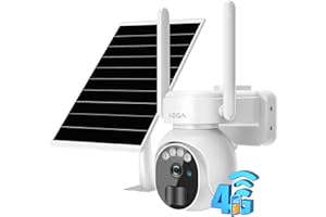Xega 4G LTE Security Camera No WiFi With SIM Card 2K Super HD Solar Powered Wireless Outdoor 4G Security Camera PIR Motion Sensor Night Vision 2-Way Talk