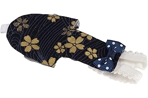 DENASH Pannolini per Uccelli Domestici, Pannolino Regolabile per Pappagalli con Motivo Floreale Dorato per Pappagallini per Calopsitte per Ara (L Fiore dorato tibetano)