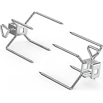 Girarrosto Elettrico Per Weber Spirit 200/300 - Spiedo Con Forchette, 220-240V, Fino A 15 Kg - Foto 9