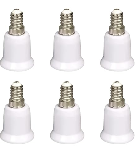PATIKIL E14 a E12 Adattatore Convertitore, 8pz Lampada Supporto Europeo Base (E1