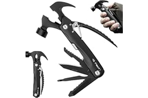 ChaneeHann 12 En 1 Marteau Multifonction Couteau Multifonction Et Pince Multifonctions Pour Randonnée Accessoires Et Camping Avec Sac Oxford Et Boite